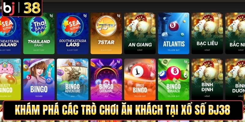 Khám phá các trò chơi ăn khách tại xổ số BJ38